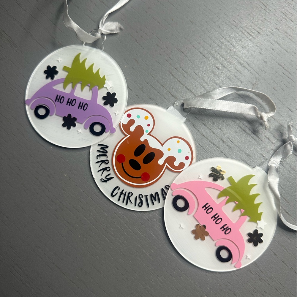 Christmas Ornament Set with Cute Designs